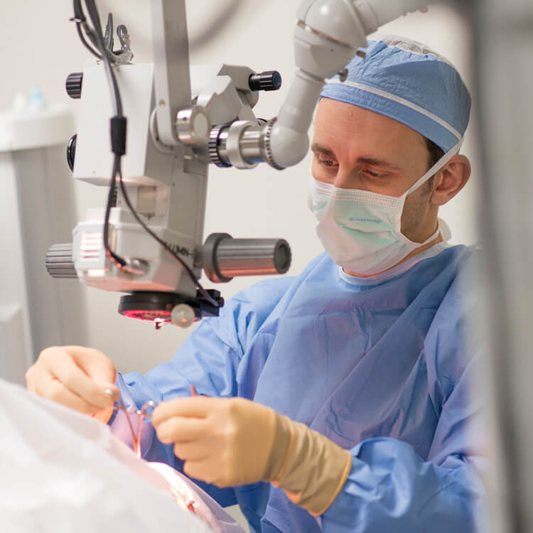 Eye Doctor Performing Eye Surgery